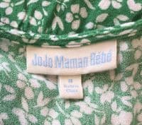JOJO MAMAN BEBE GREEN FLORAL BLOUSE TOP SIZE M 12-14