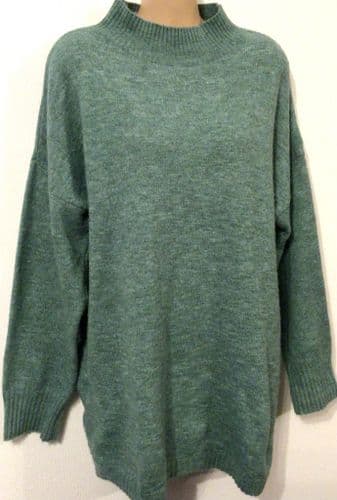 JOJO MAMAN BEBE GREEN SIDE BUTTON KNIT JUMPER SIZE M 12-16