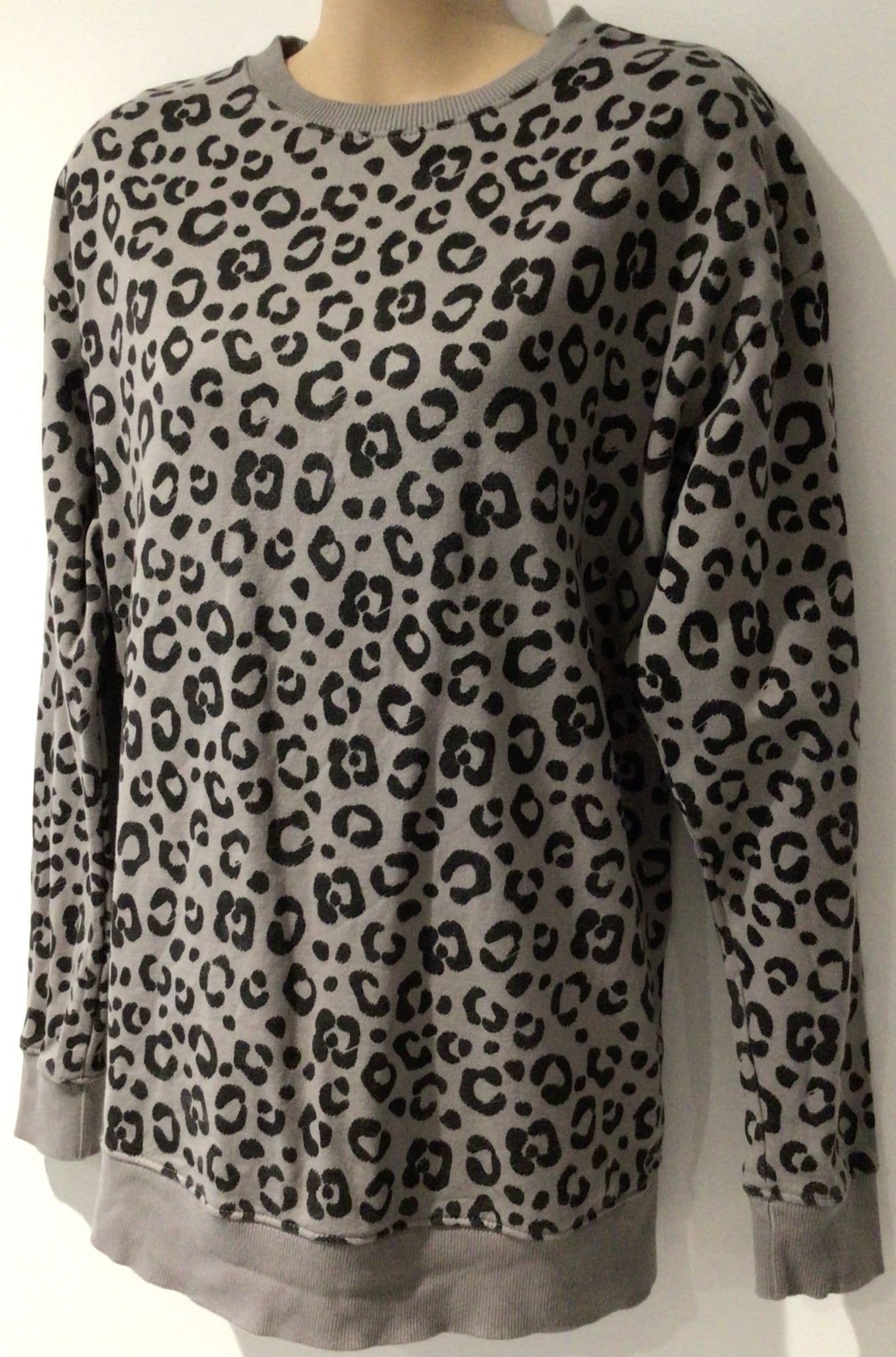 Nursing Sweatshirt Gray Leopard Print Sweatshirt Marl Grey Leopard