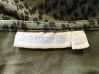 JOJO MAMAN BEBE KHAKI ANIMAL PRINT MATERNITY & NURSING TUNIC DRESS SIZE M 12/14