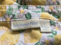 JOJO MAMAN BEBE LEMON PRINT BLOUSE TOP SIZE L 16-18