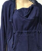 JOJO MAMAN BEBE NAVY 3 IN 1 BABY WEARING ZIP HOODIE JACKET SIZE M 12-14