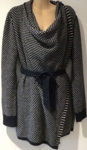 JOJO MAMAN BEBE NAVY KNIT WRAP NURSING JUMPER CARDIGAN SIZE S 10-12