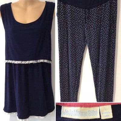 JOJO MAMAN BEBE NAVY PYJAMA SET SIZE L 16-18