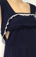JOJO MAMAN BEBE NAVY PYJAMA VEST TOP SIZE L 16-18