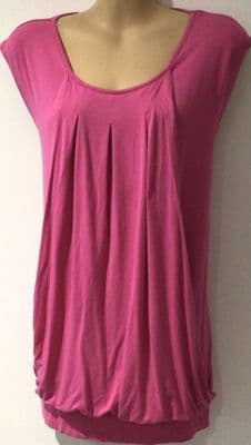 JOJO MAMAN BEBE PINK MATERNITY/NURSING PANEL FRONT VEST TOP SIZE L 16/18
