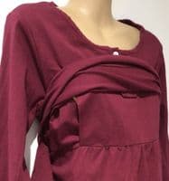 JOJO MAMAN BEBE RASPBERRY PINK LONG SLEEVE PYJAMA TOP SIZE L 14/16