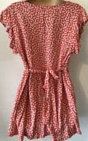 JOJO MAMAN BEBE RED FLORAL BLOUSE TOP SIZE M 12-14