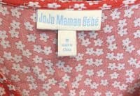 JOJO MAMAN BEBE RED FLORAL BLOUSE TOP SIZE M 12-14