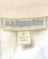 JOJO MAMAN BEBE WHITE BRODERIE SLEEVE BLOUSE TOP SIZE M 12-14