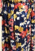 JOULES BLUE FLORAL JERSEY MIDI DRESS WITH POCKETS SIZE 12