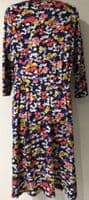 JOULES BLUE FLORAL JERSEY MIDI DRESS WITH POCKETS SIZE 12