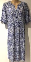 JOULES ELLA BLUE FLORAL BUTTON TEA DRESS WITH POCKETS BNWT SIZE 14