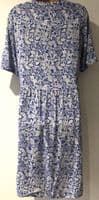 JOULES ELLA BLUE FLORAL BUTTON TEA DRESS WITH POCKETS BNWT SIZE 14