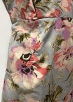JOULES GREY COTTON WRAP FLORAL DRESS SIZE 14