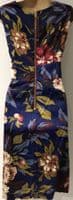 JOULES NAVY SYLVIA COTTON WRAP FLORAL DRESS SIZE 14