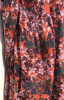 JOULES RED SOPHIA NEEDLECORD FLORAL PRINT BUTTON TEA DRESS SIZE 18