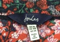 JOULES RED SOPHIA NEEDLECORD FLORAL PRINT BUTTON TEA DRESS SIZE 18
