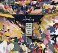 JOULES WINSLET MULTI FLORAL BUTTON SHIRT MIDI DRESS SIZE 14