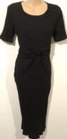 JUNO JACKS BLACK RIBBED LOTTIE NURSING T SHIRT DRESS SIZE 16