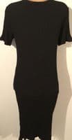 JUNO JACKS BLACK RIBBED LOTTIE NURSING T SHIRT DRESS SIZE 16