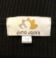JUNO JACKS BLACK RIBBED LOTTIE NURSING T SHIRT DRESS SIZE 16