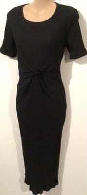 JUNO JACKS BLACK RIBBED LOTTIE NURSING T SHIRT DRESS SIZE 16