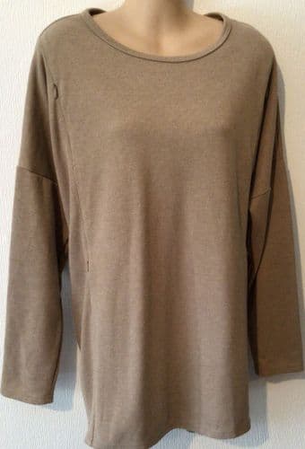 JUNO JACKS BROWN SOFT KNIT ZIP NURSING JUMPER SIZE 24