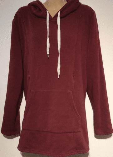 JUNO JACKS BURGUNDY LOLA NURSING HOODIE SIZE 16
