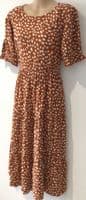 JUNO JACKS CHESTNUT FRANKIE MIDI NURSING DRESS SIZE 24