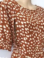 JUNO JACKS CHESTNUT FRANKIE MIDI NURSING DRESS SIZE 24