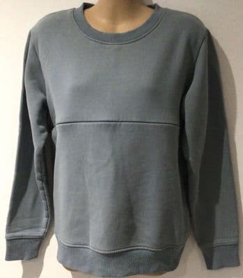 JUNO JACKS DUCK EGG BLUE NURSING SWEATER SIZE L 14-16
