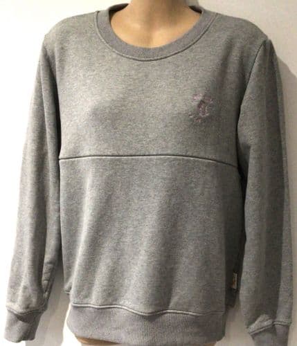 JUNO JACKS GREY EMBROIDERED BEE ZIP NURSING SWEATSHIRT M 12