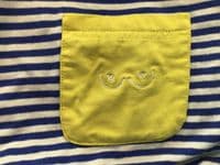 JUNO JACKS MOLLY BLUE/WHITE STRIPE ZIP JERSEY NURSING TOP SIZE 24