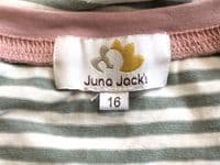 JUNO JACKS MOLLY KHAKI/PINK STRIPE NURSING TOP SIZE 16 (1)
