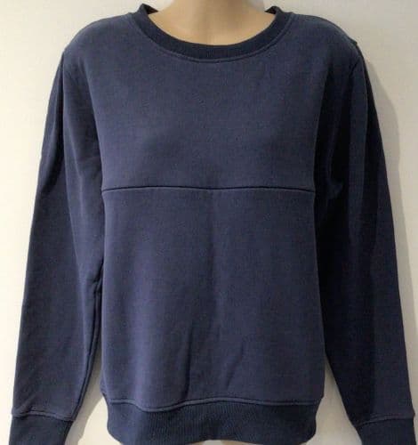 JUNO JACKS NAVY BLUE ZIP NURSING SWEATER SIZE XXL 18