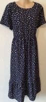 JUNO JACKS NAVY FLORENCE MIDI ZIP NURSING DRESS SIZE 22