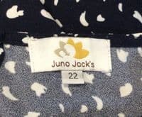 JUNO JACKS NAVY FLORENCE MIDI ZIP NURSING DRESS SIZE 22