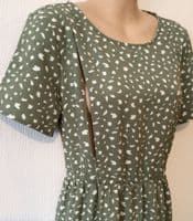 JUNO JACKS OLIVE FLORENCE MIDI NURSING DRESS SIZE 20