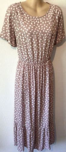 JUNO JACKS PALE PINK FLORENCE MIDI NURSING DRESS SIZE 16