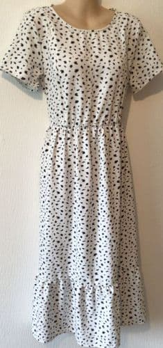JUNO JACKS WHITE FLORENCE MIDI ZIP NURSING DRESS SIZE 22