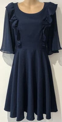 KARA BLOOM NAVY SWING OCCASION NURSING DRESS SIZE 12