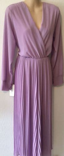 LILAC PLEAT WIDE LEG JUMPSUIT NEW ONE SIZE 8-14