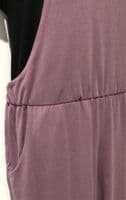 LOVE & UNIQUE PINK STRETCH JUMPSUIT/DUNGAREES SIZE 12