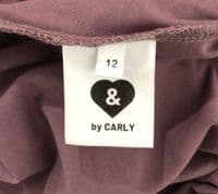 LOVE & UNIQUE PINK STRETCH JUMPSUIT/DUNGAREES SIZE 12