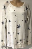 LOVE2WAIT WHITE STAR NURSING JUMPER SIZE S 10/12