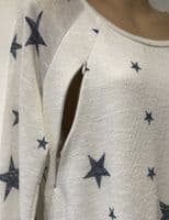 LOVE2WAIT WHITE STAR NURSING JUMPER SIZE S 10/12