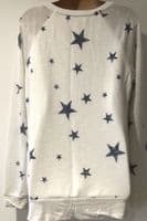 LOVE2WAIT WHITE STAR NURSING JUMPER SIZE S 10/12