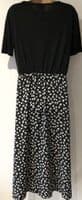 LYLA & LECHE ALI BLACK FLORAL T-SHIRT MIDI NURSING DRESS SIZE 12