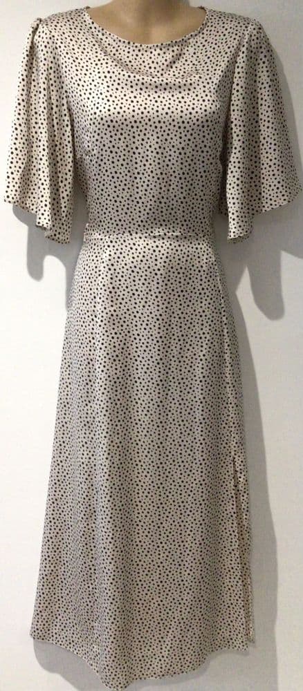 LYLA & LECHE BELLA BLUSH DOTTY MIDI NURSING DRESS BNWT SIZE 14